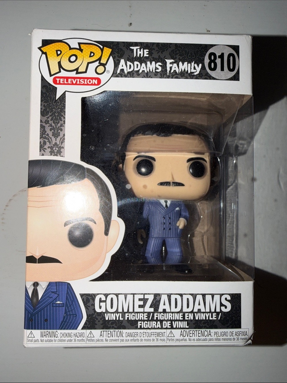 Funko Pop! Television Gomez Addams Vinyl Figure #810 - Blue Pinstripe Suit